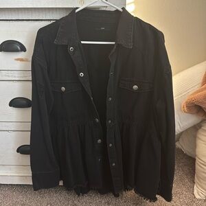 Black denim jacket